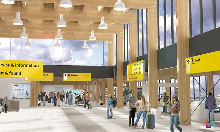 Lelystad Airport-Passagiersterminal LA-Architect-Casper Schwartz-Render-