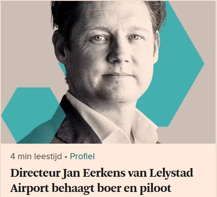 Jan Eerkens_CEO_Lelystad Airport _Het Financieele Dagblad