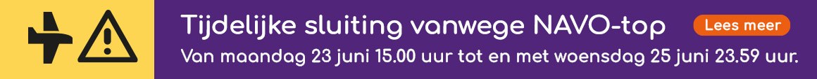 Lelystad Airport header tijdelijke sluiting NAVO-top