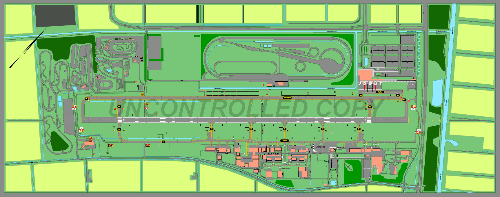 Overzichtskaart Lelystad Airport